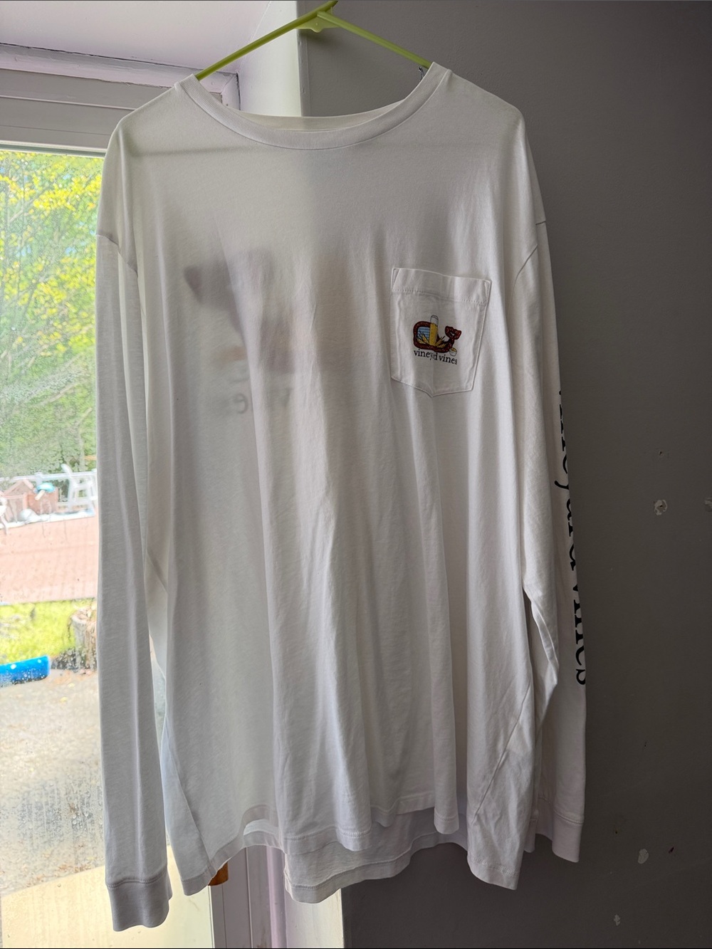 Vineyard Vines XXL White Long-Sleeve Pocket Tee - Oktoberfest